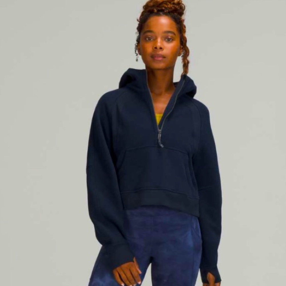 Scuba Oversized 1/2 Zip Hoodie True Navy